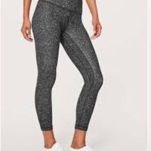 Lululemon Align Pant II 25″ – Luminesce Splatter Ice Grey/Black – Size 2